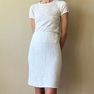 Beklina white cotton boucle mini skirt s/m